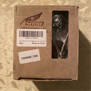 Shine Crystal Metal Polished Nickel Curtain Holdbacks Set of 2